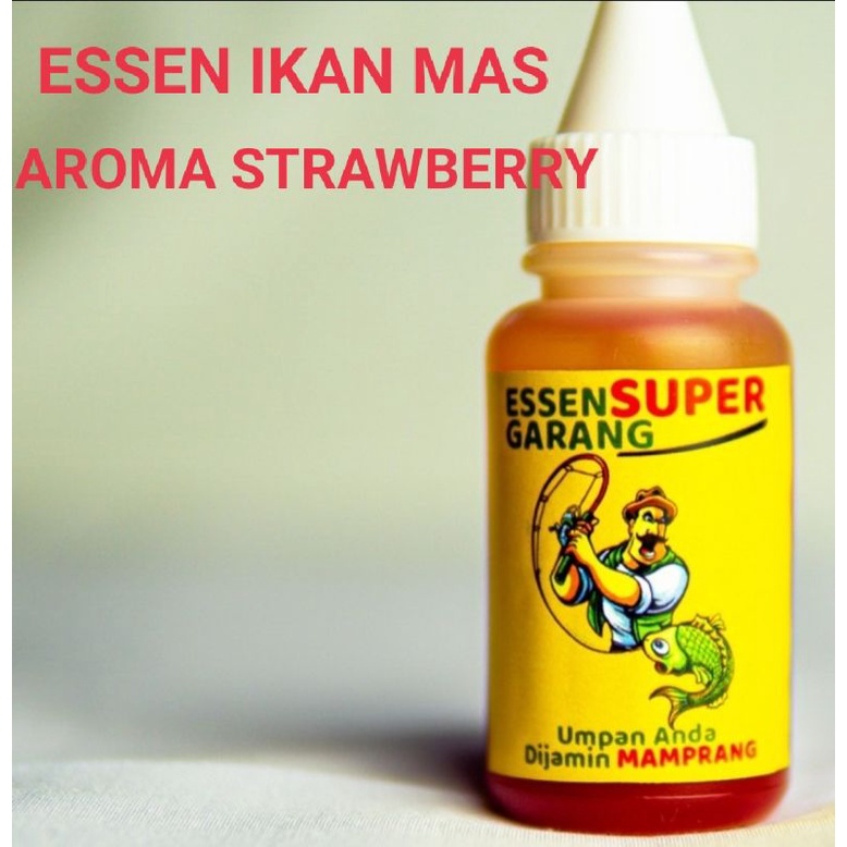 Essen Oplosan Strawberry Garang Ikan Mas Harian Lomba Induk/Babon Dan Ikan Rame 15ml