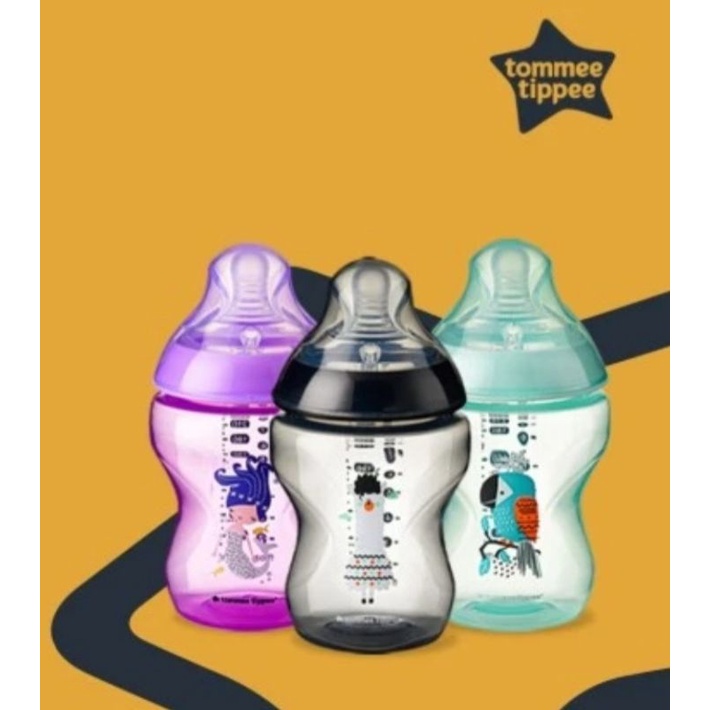 Botol Susu Tommee tippee 260ml Decorated  Blue Pink Dot Tommee Tippee