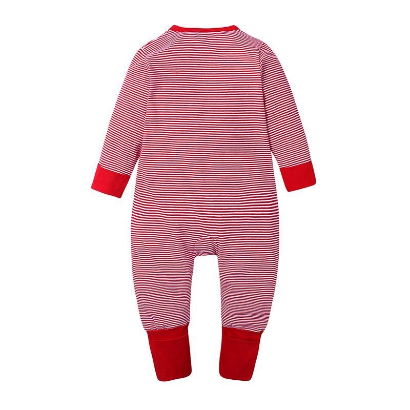 BABY K2 - Baby long zippersuit motif garis merah