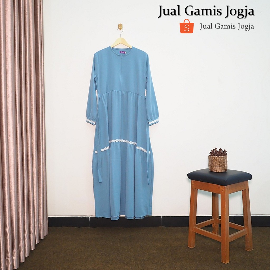 Gamis Malika Dress ELHURRIYAH Casual Simple Syari Dan Cantik