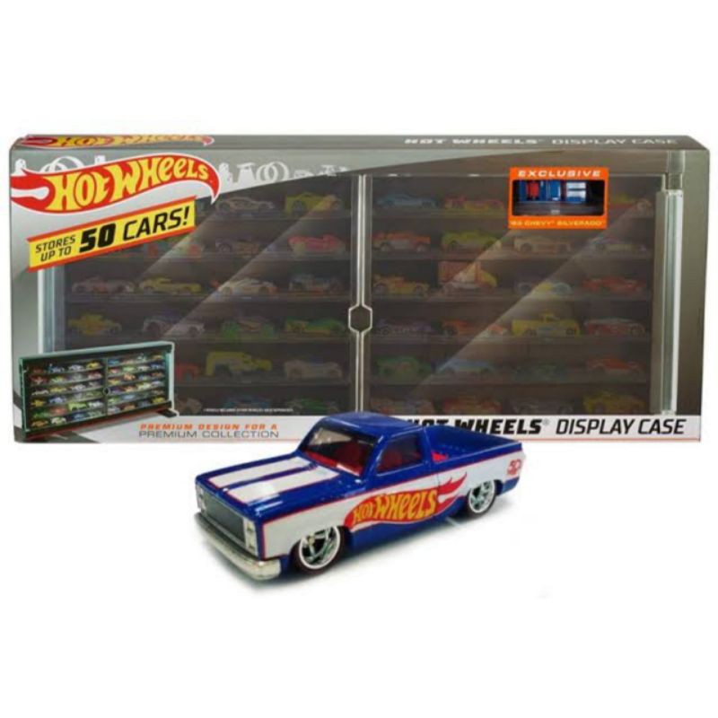 hot wheels hotwheels display case 50 th edition 83 chevy silverado diecast metal collection car cars