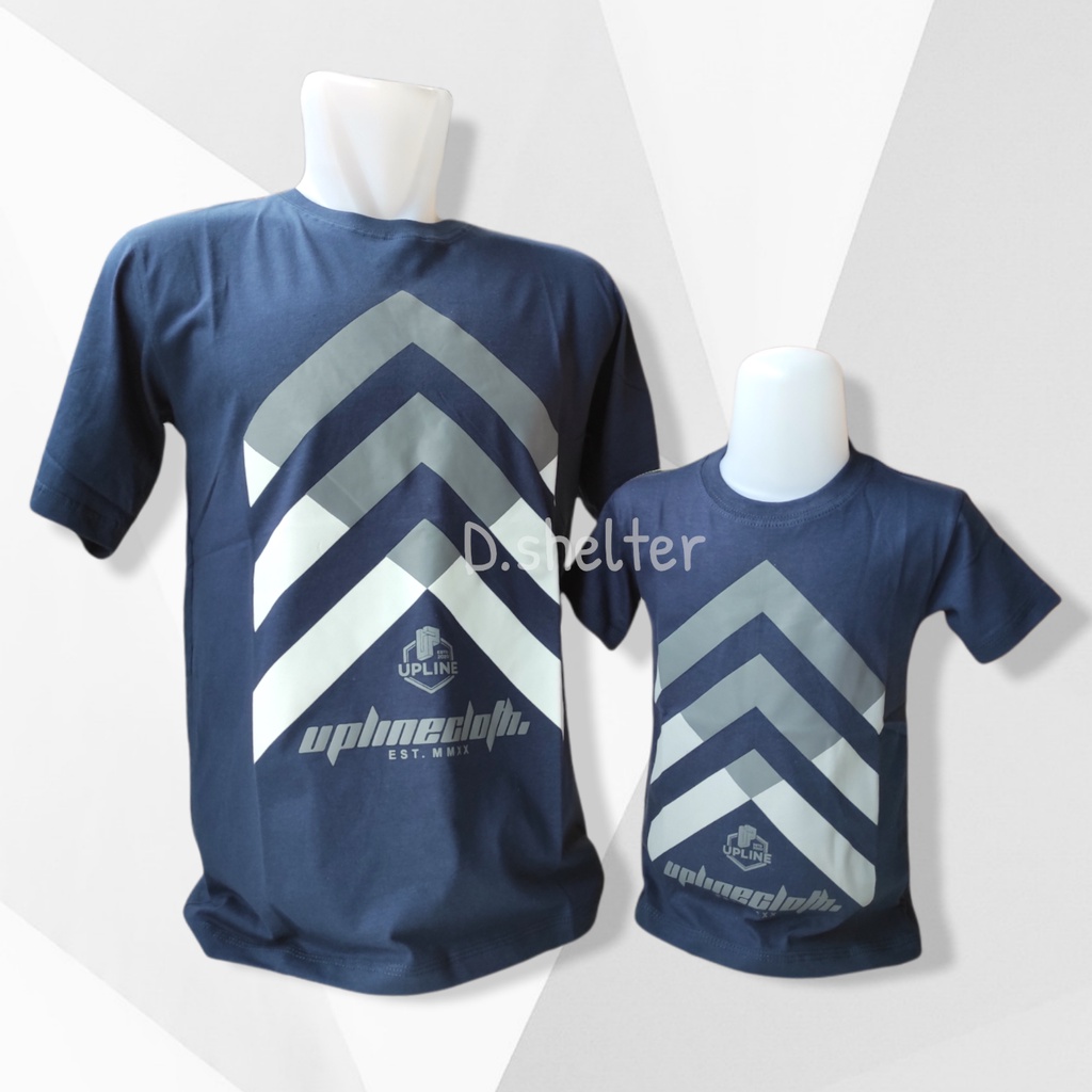 KAOS COUPLE UPLINE ANAK &amp; DEWASA NAVY PANAH