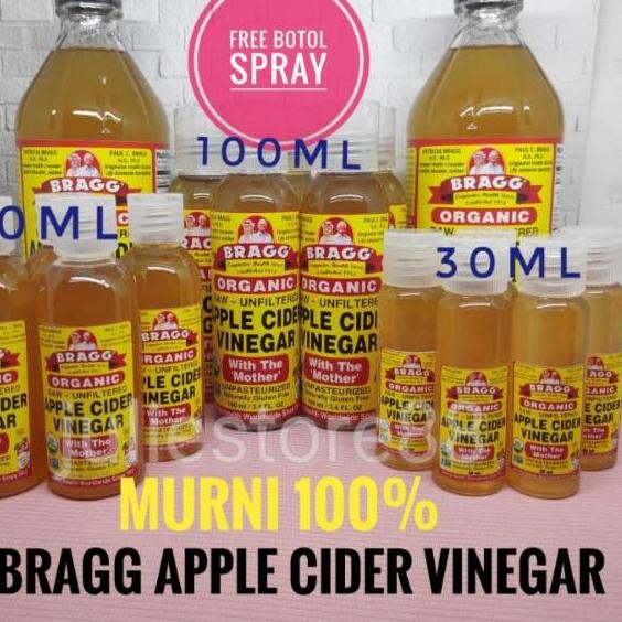 

❤[NEW VARIANT!!!]❤ -FREE BOTOL SPRAY- BRAGG Apple Cider Vinegar - Cuka Apel (PURE) termurah se indonesia