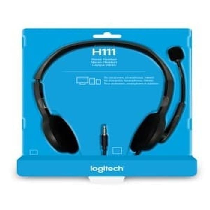 Logitech h111 stereo headset with mic headphone earphone