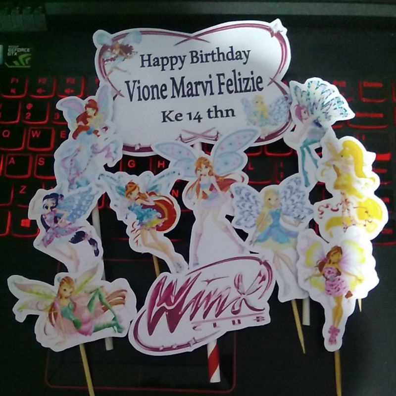 cake topper hiasan kue Winx club