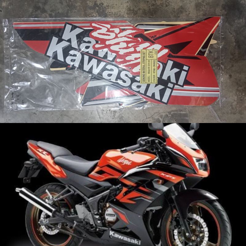 Striping stiker Kawasaki ninja rr new orange 2015