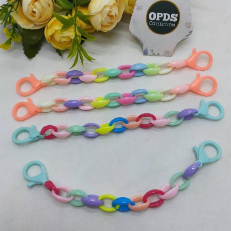 Konektor Rantai Gembul Masker Rantai Plastik Kalung Masker Connector Chain Lanyard Mask