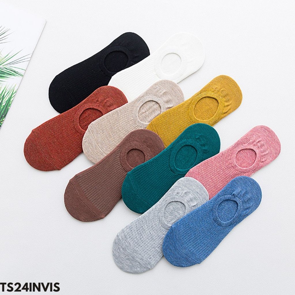 KAOS KAKI ANEKA WARNA PENDEK CANTIK KATUN LEMBUT NYAMAN HANGAT SUPER STRETCH INDOOR OUTDOOR TS24INVIS