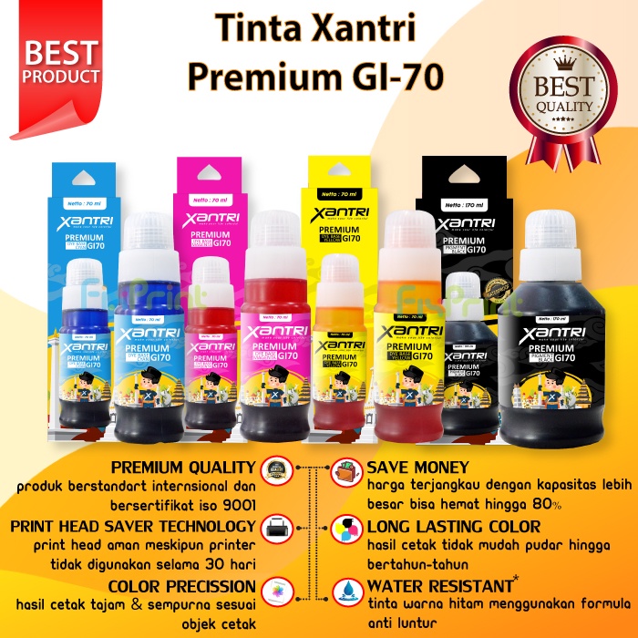 Tinta Xantri GI70 GI 70 GI-70 gi70 Printer G5070 G6070 GM2070 GM4070 G7070