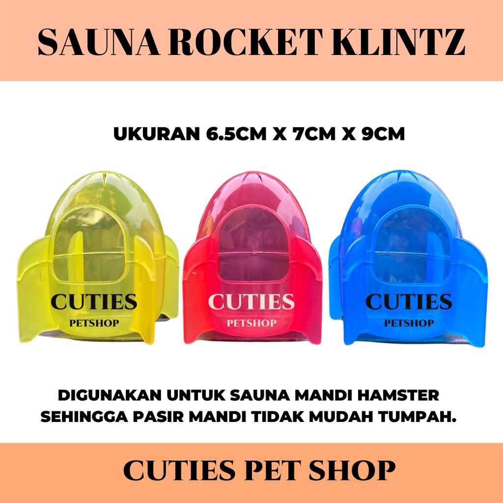 Sauna Rocket Hamster Kintz / Sauna Hamster / sauna untuk Roborovski / Robo