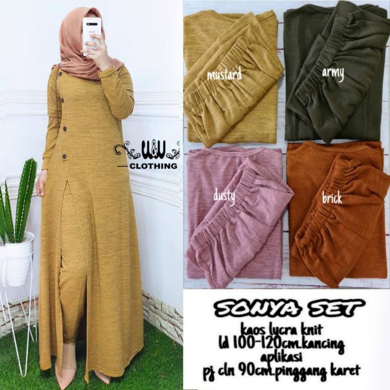 Sonya Set , By W&w , kaos lycra knit