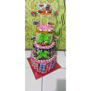 

KUE ULTAH SNACK 3 SUSUN - CAKE SNACK
