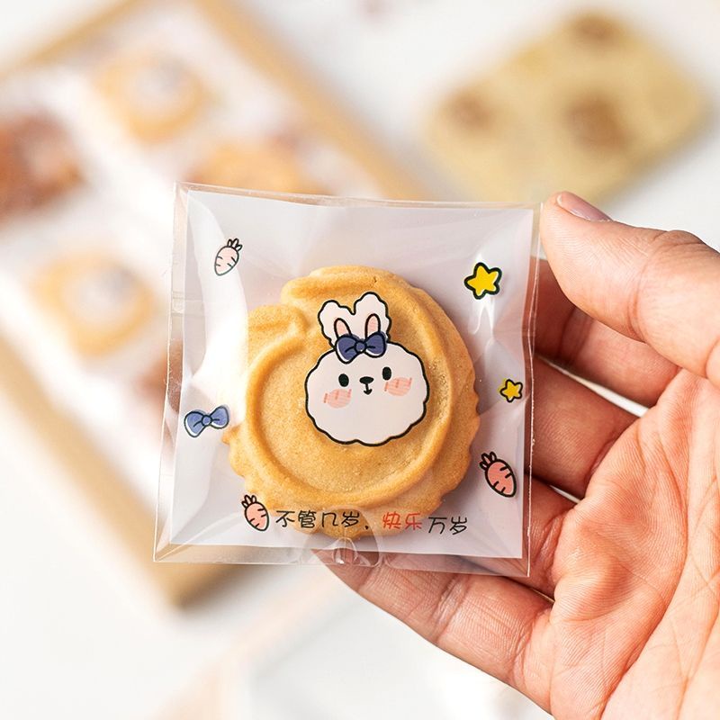 PLASTIK COOKIES 7x7 dan 7.5x7.5 OPP KAWAII CUTE KEMASAN LUCU IMUT STYLE KOREA.