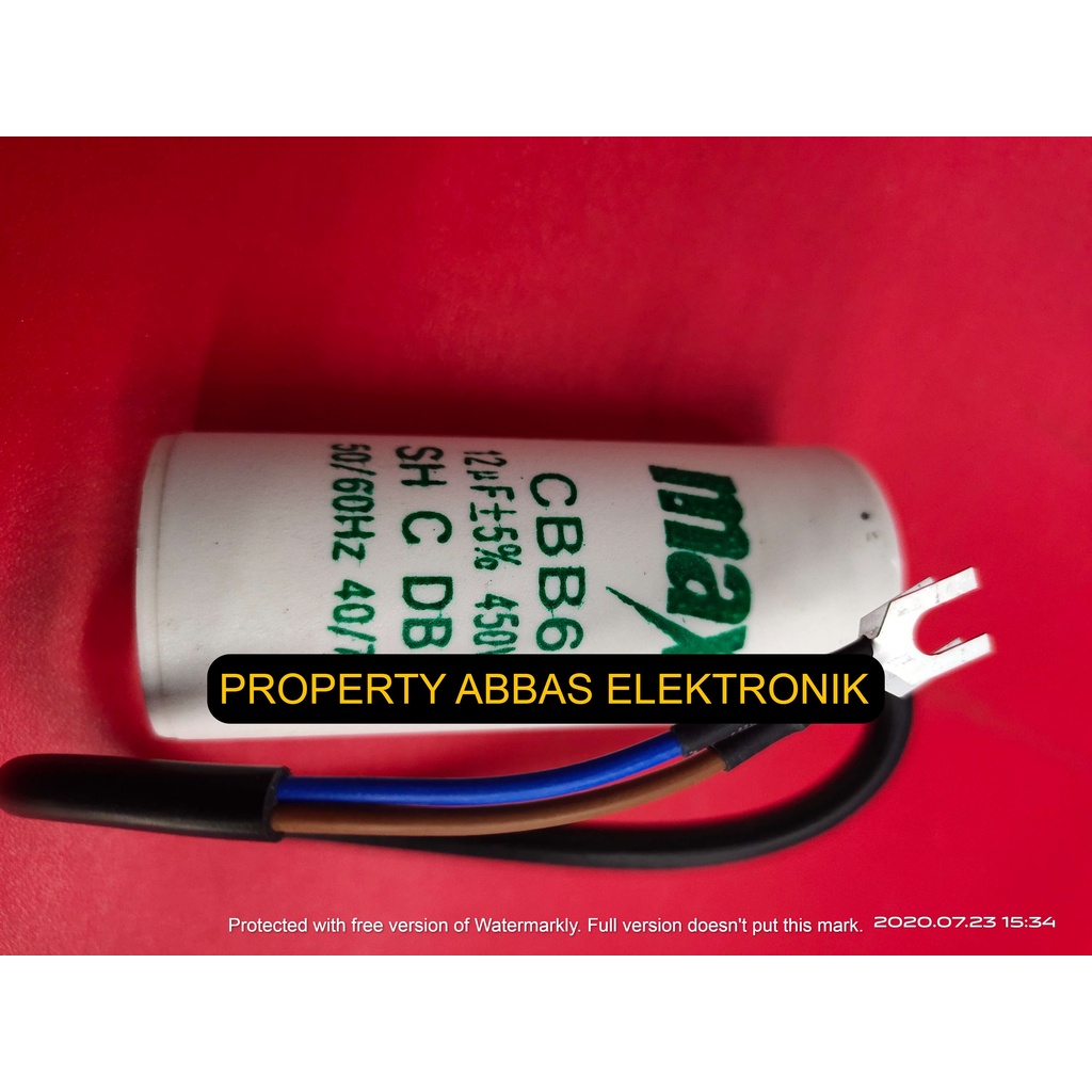 Kapasitor capasitor bulat motor pompa air sanyo dab 12uf 12 uf 450 V 12mikro 12 mikro 450v