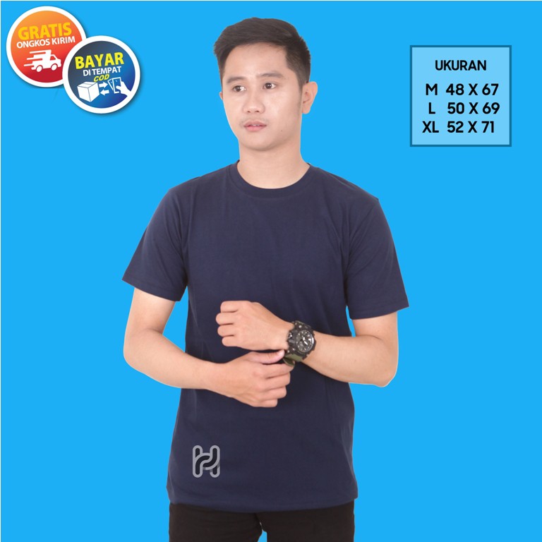 Kaos Polos Tangan Pendek Helium Kaos Distro Kaos Oblong Bandung Clothing Baju Pria Wanita combed ori