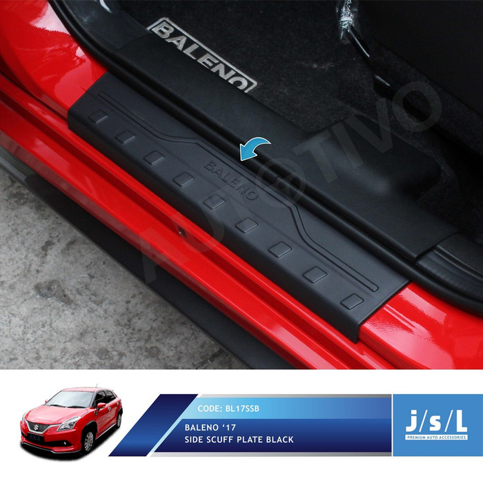 Sillplate Sill plate Samping Suzuki Baleno Hatchback Hitam