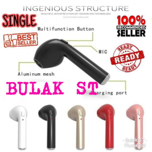 HEADSET BLUETOOTH HBQ i7 HANSFREE WIRELESS