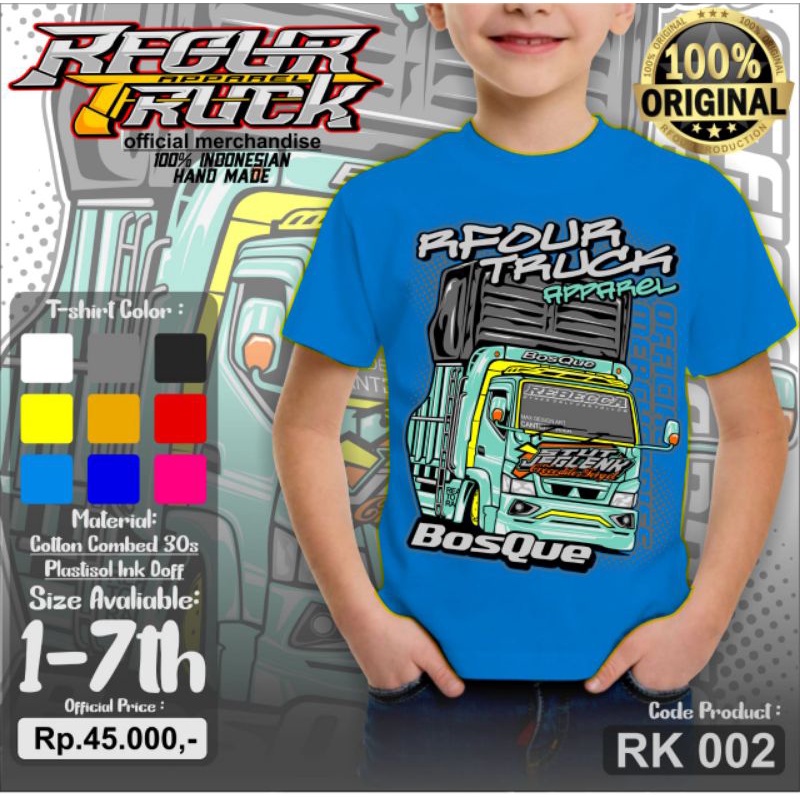 BAJU ANAK LAKI LAKI GAMBAR TRUK // KAOS TRUCK ANAK // KAOS TRUCK ANTI GOSIP ANAK / CANTER MANIA ANAK