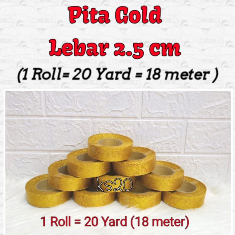 

PITA EMAS/SILVER 2.5CM (PER ROLL)