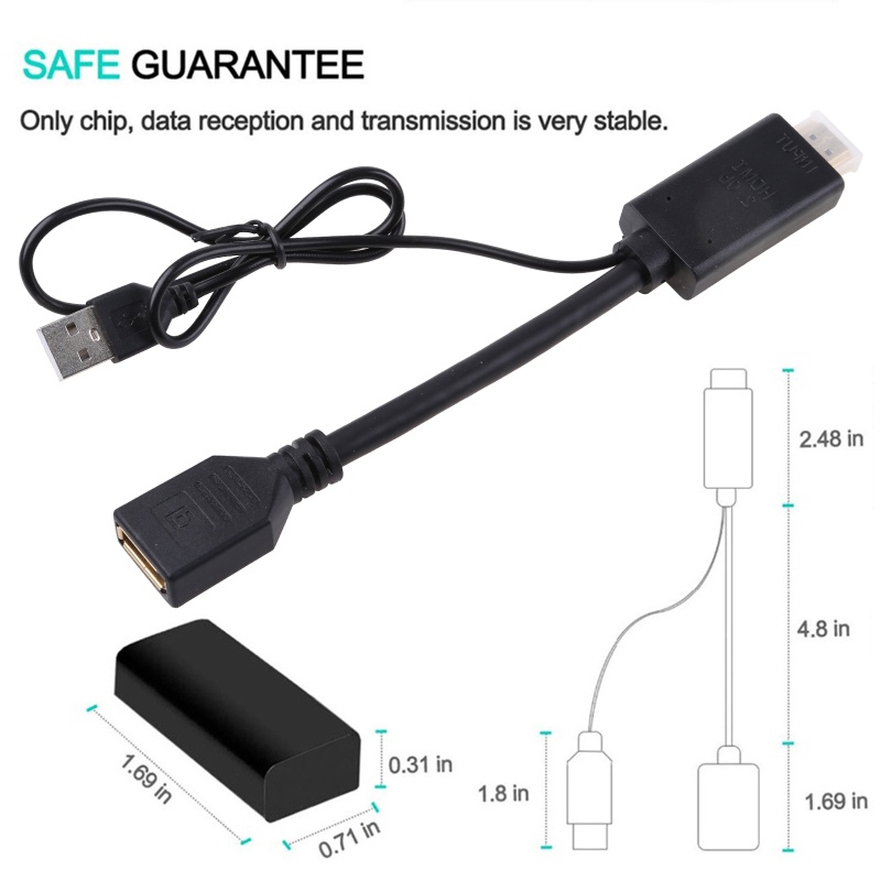 Btsg 4K Display to Adapter Converter DP TV Kabel Adapter Video