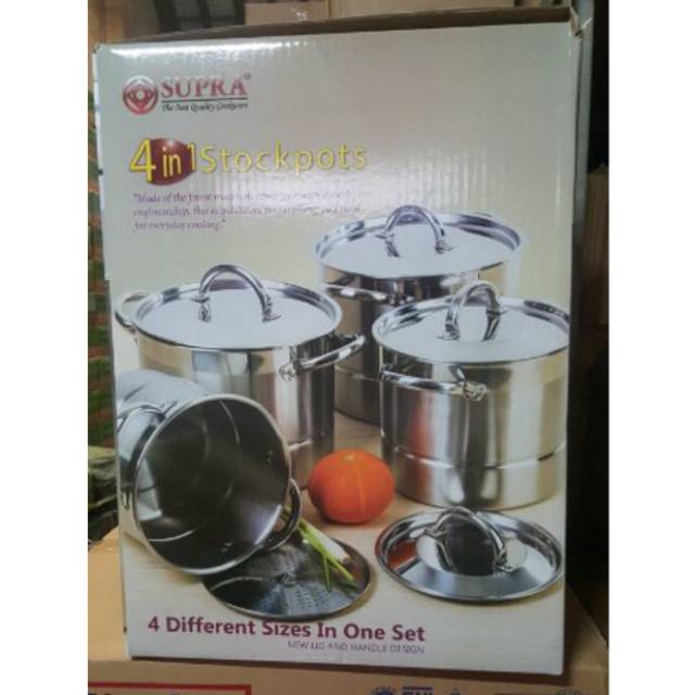 Panci Supra Stockpot + Steamer