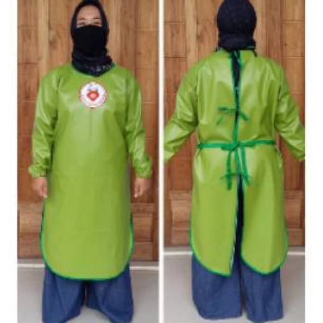 Celemek baju APD 2 full body bahan perlak super waterproof