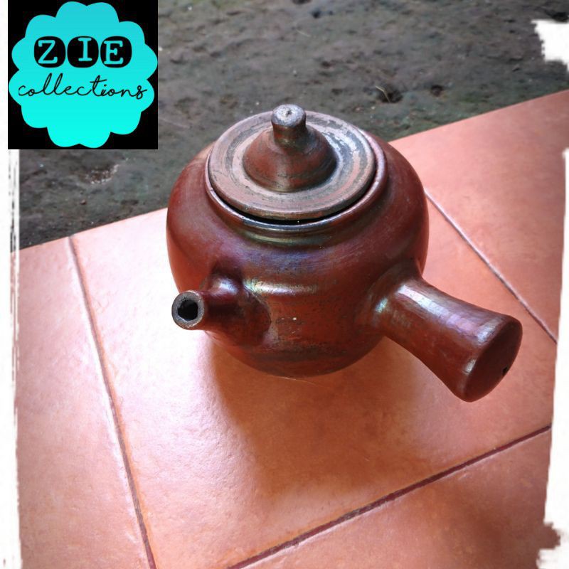Teko Jamu Besar /Panci Jamu Kriuk Masak Herbal Kopi Teh Jawa Gerabah Tanah liat Tradisional
