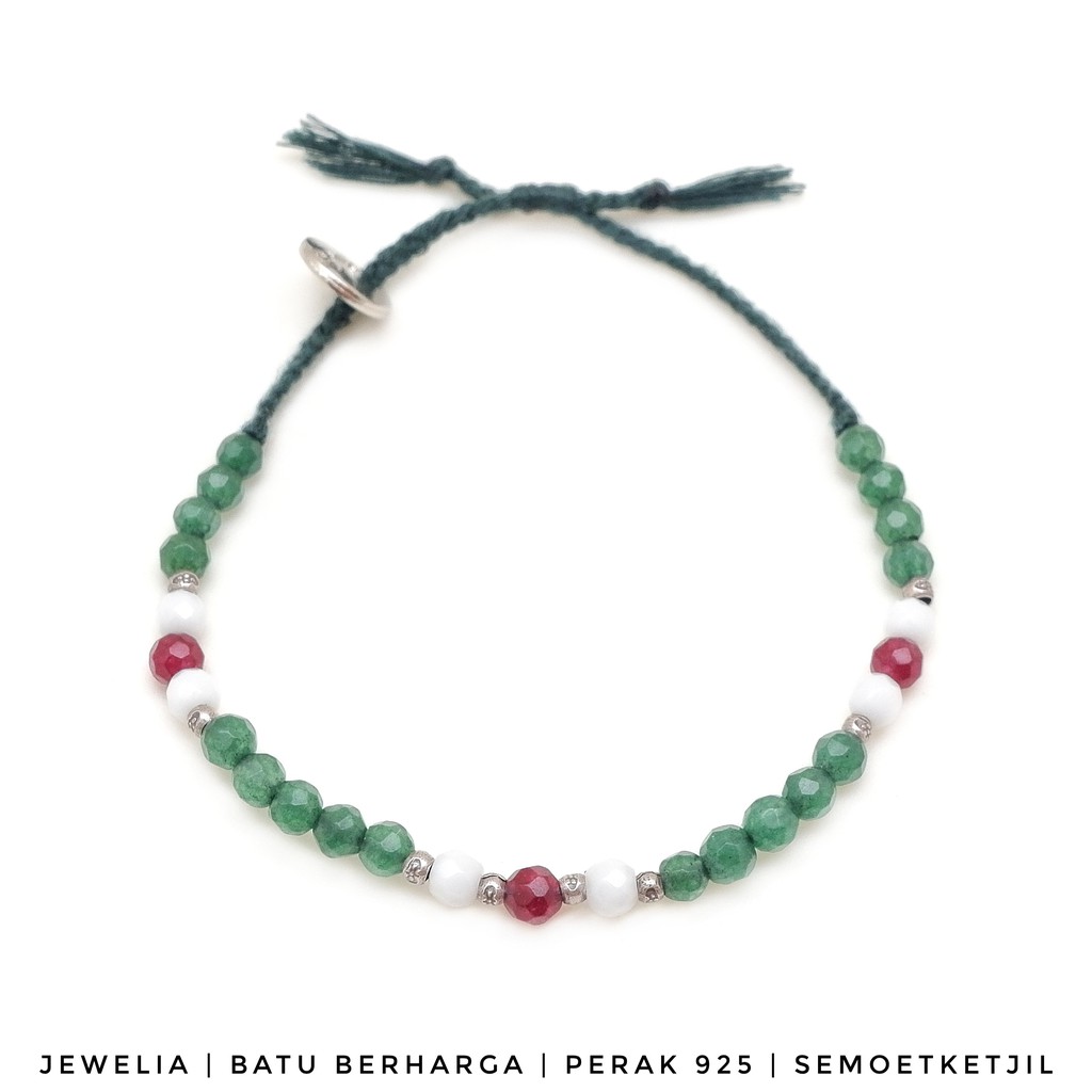 

Semoet Ketjil Gelang Bohemian Jewelia Perak 925 Batu Agate Boho Special Edition