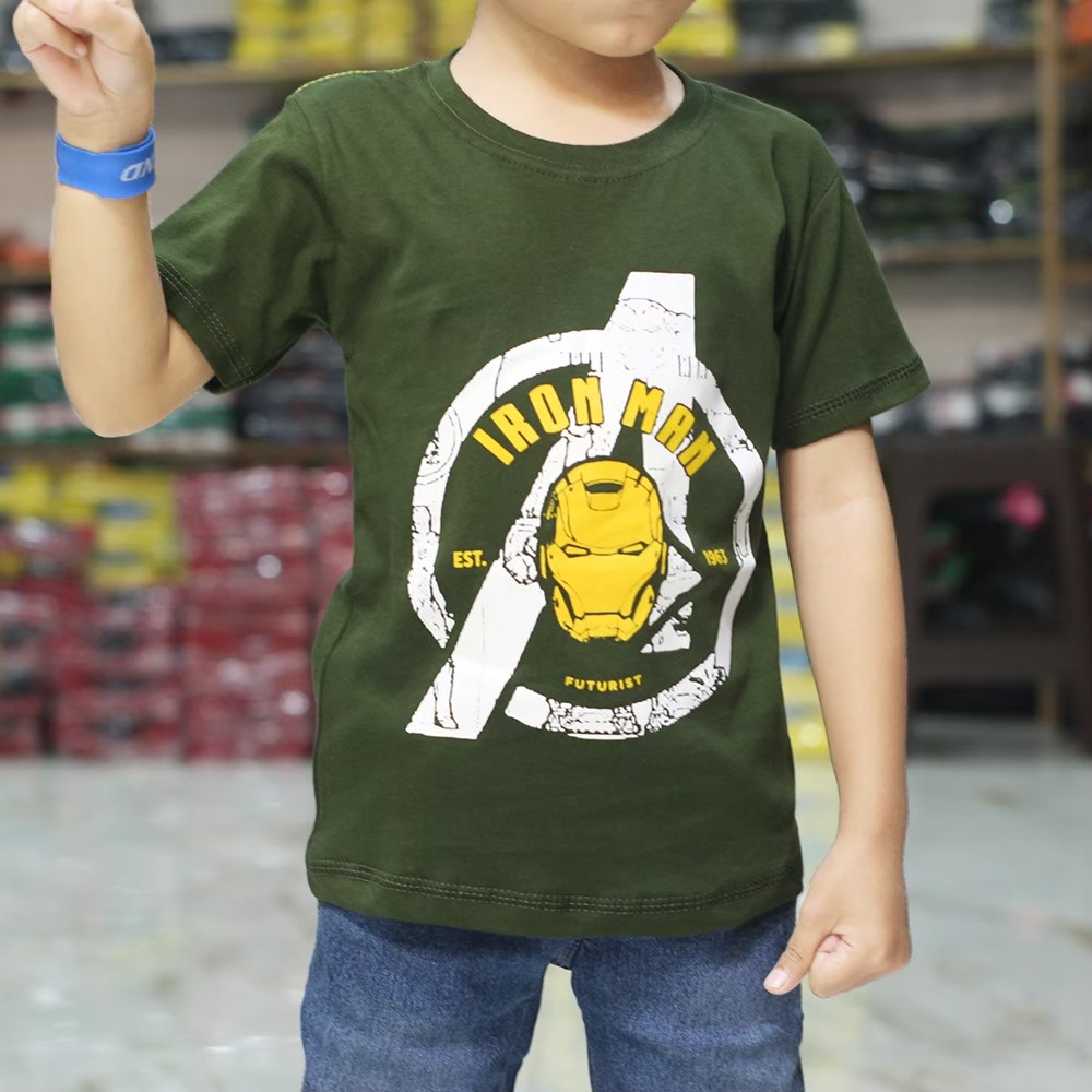 IRONMAN ARMY  BAJU KAOS  ANAK  SUPERHERO MARVEL LUCU IRON MAN 