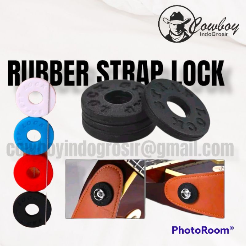 Strap Lock Rubber Strap Gitar Locking Guitar Electric and Acoustic Karet StrapLock Gitar