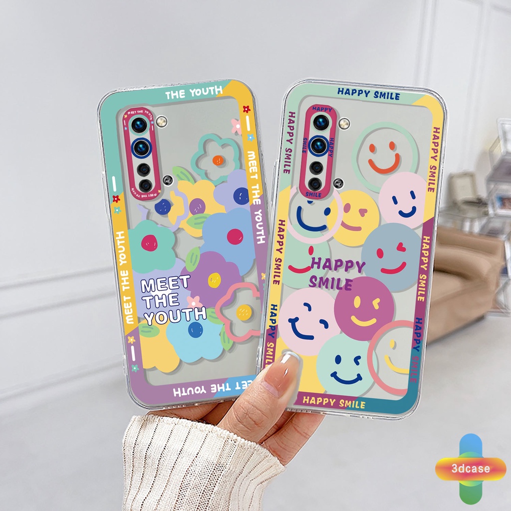 Case HP Realme C21Y C31 C35 C11 2021 C15 C21 C25 C20 C3 C12 C2 C25S 5S 5 5S 5i C17 7i C1 C25Y C2 C3i 6i C20A realme Narzo 20 10 10A 20A 30A A7 A5S A15 A16 Y12 Y20 Y15S A03 Cute Happy Smiley TPU Shockproof Angel Eyes Protector Cover