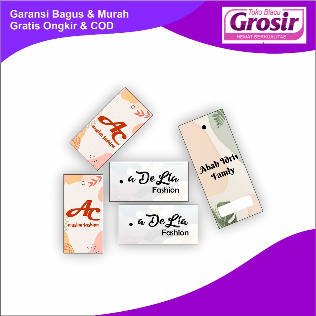 

SALE Label Baju Kertas Hang Tag Hand Tag Hangtag Toko TOKO BLACU