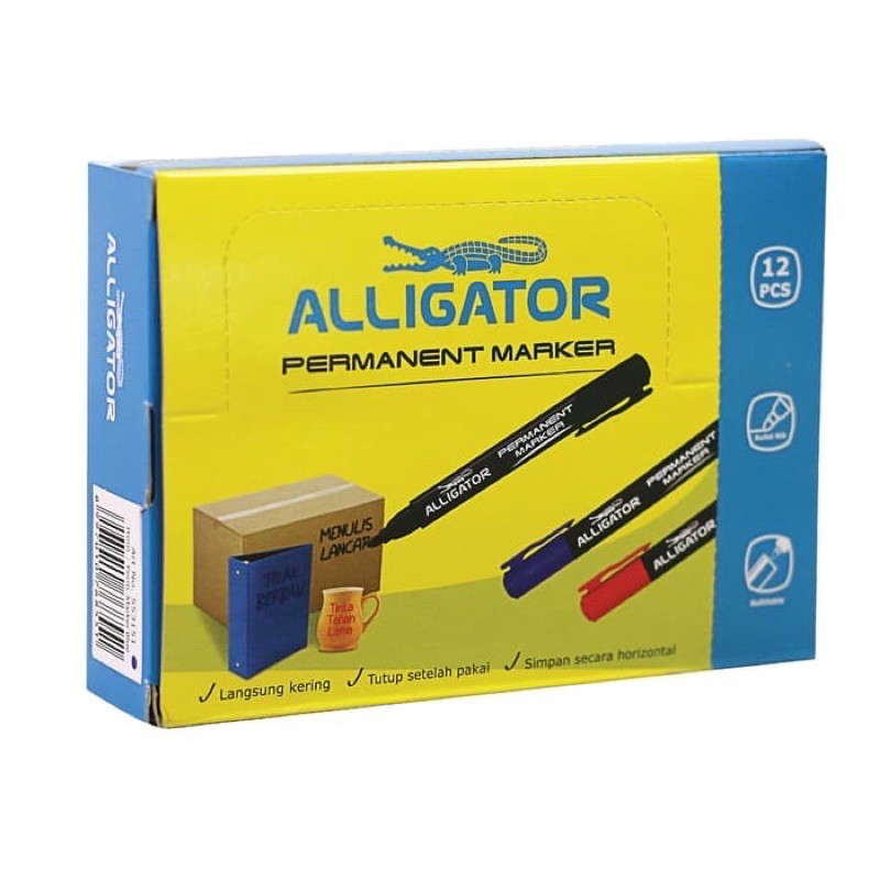 

Alligator Permanent Ink original 100% ( 1 Pack isi 12 pcs )