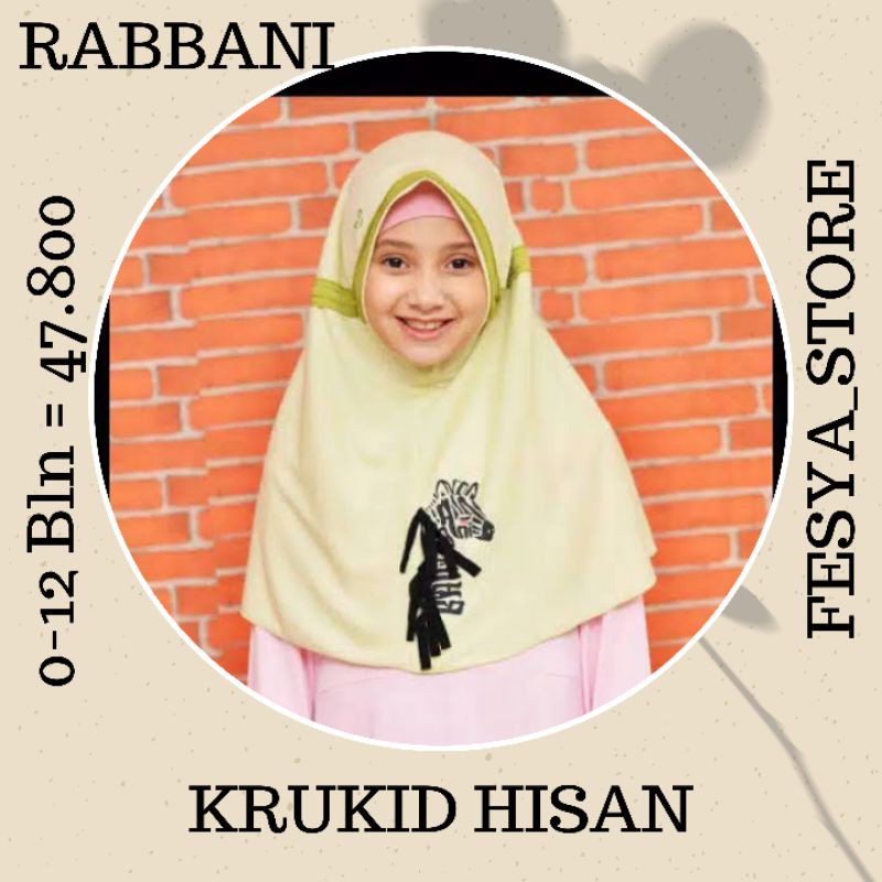 Kerudung Anak Rabbani Krukid Hisan