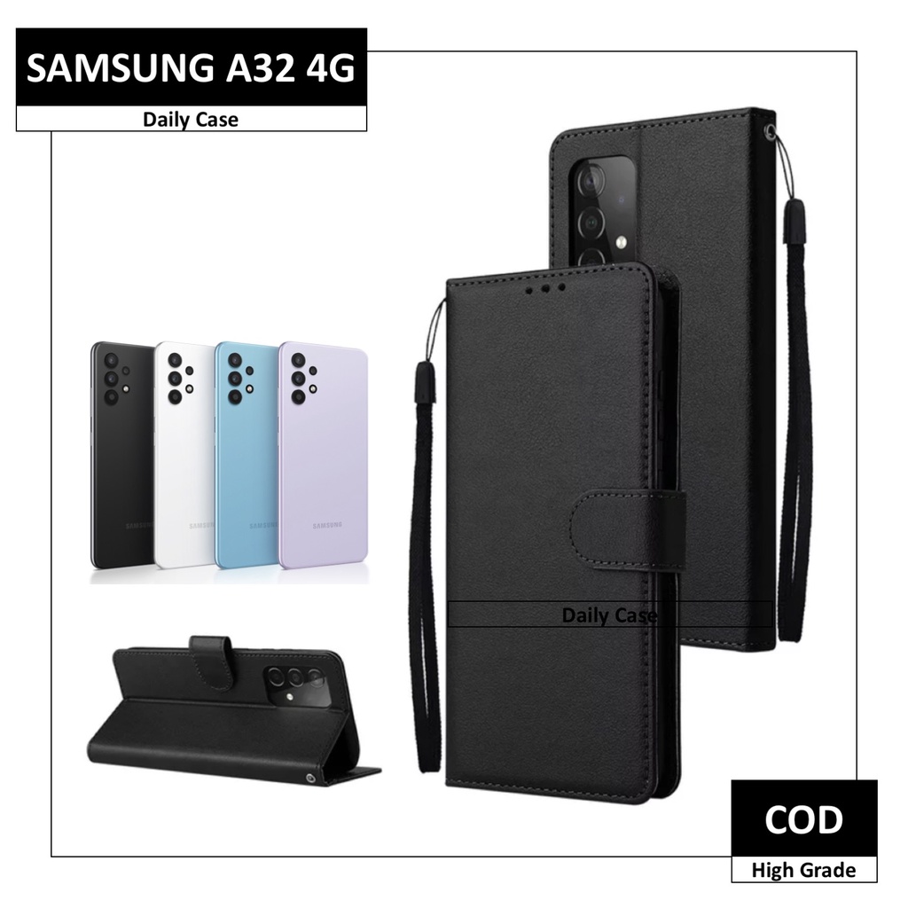 Case SAMSUNG A32 4G / A325F Terbaru Flip Casing Hp Murah Kesing Premium