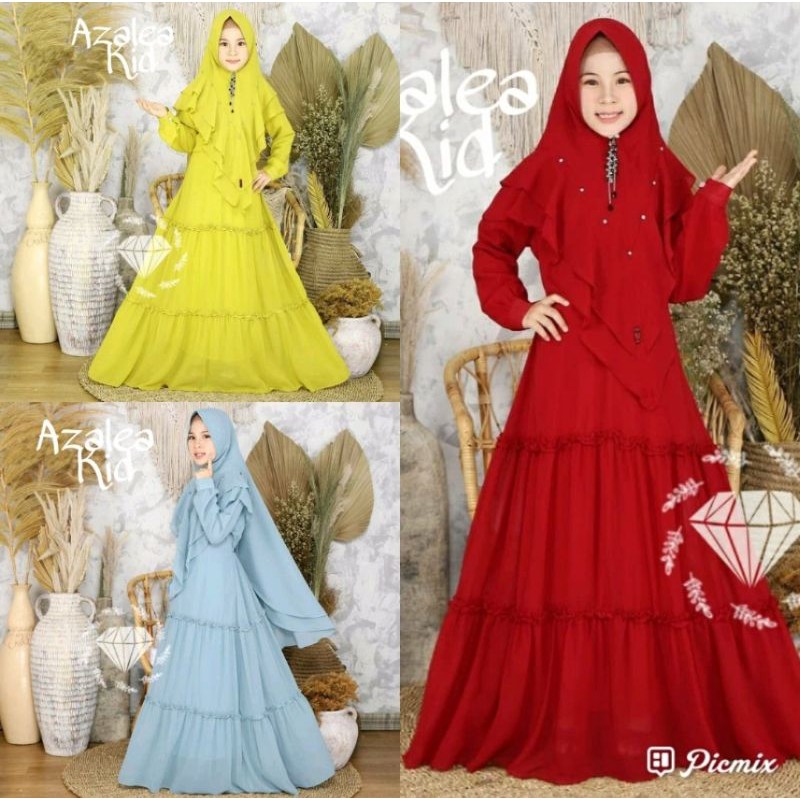 # COD # GAG - SYARI AZALEA KIDS FREE BERGO / SYARI ANAK TANGGUNG / PAKAIAN BAJU MAXY MUSLIM ANAK