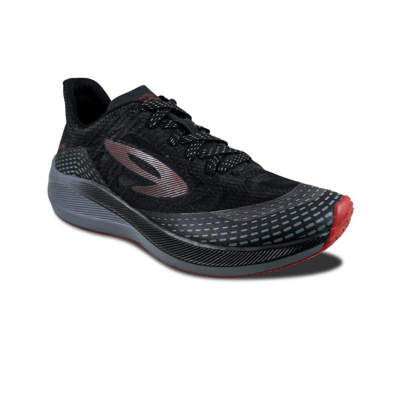 910Nineten Haze 1.5 - Hitam/Abu/Merah - Running Shoes