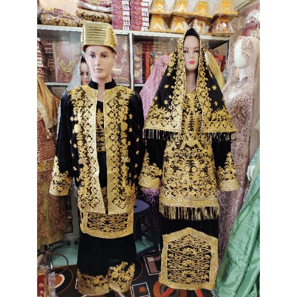 baju koto gadang warna hitam gold