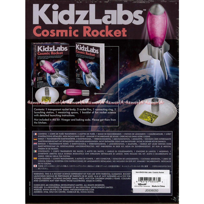 4M Kidszlabs Cosmic Rocket Paket Mainan Kit Sains Membuat Roket