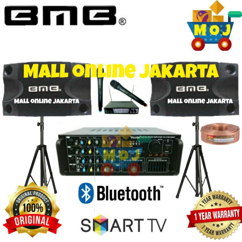 paket karaoke bmb 10 in bluetooth weston sa 3700 paketan sound system