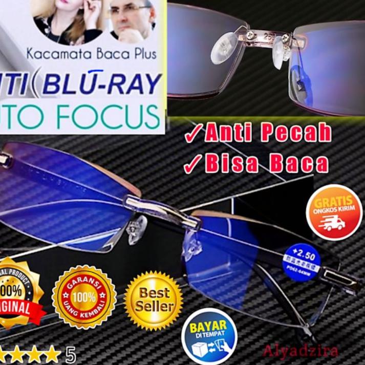 Barang Pilihan.. Kacamata Baca Ajaib Superior Plus Minus Auto Fokus Blueray Anti Radiasi Pria Wanita