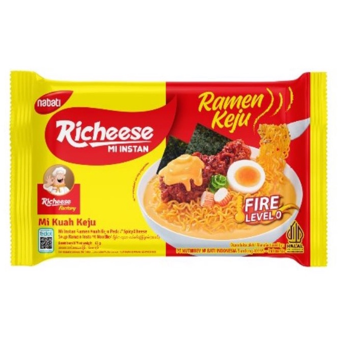 

Richeese Mi Ramen Keju Fire Level 0 65G