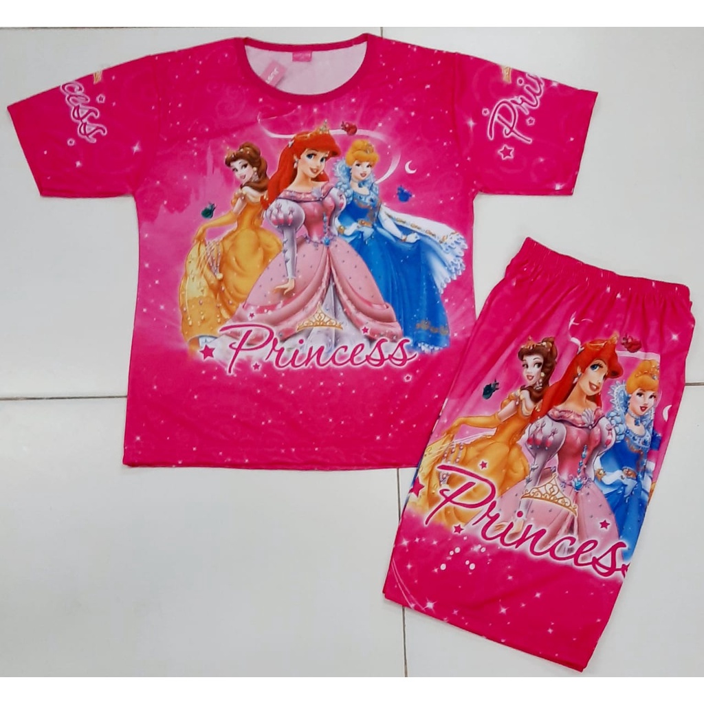 setelan princess anak perempuan - setelan princess - setelan princess anak - baju setelan princess -