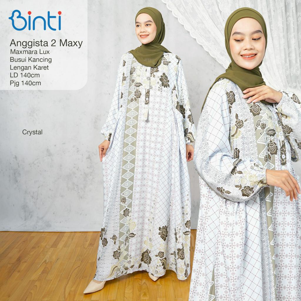 Anggista 2 Baju Gamis Syari Busui Jumbo Maxmara Lux Murah Terbaru Ld 140 Big Size