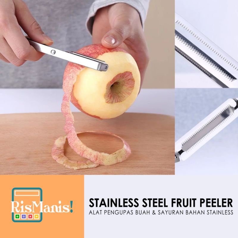 STAINLESS STEEL FRUIT PEELER - Pisau Dapur Tajam Kupas Sayur Sayuran Alat Pengupas Kulit Buah Mudah