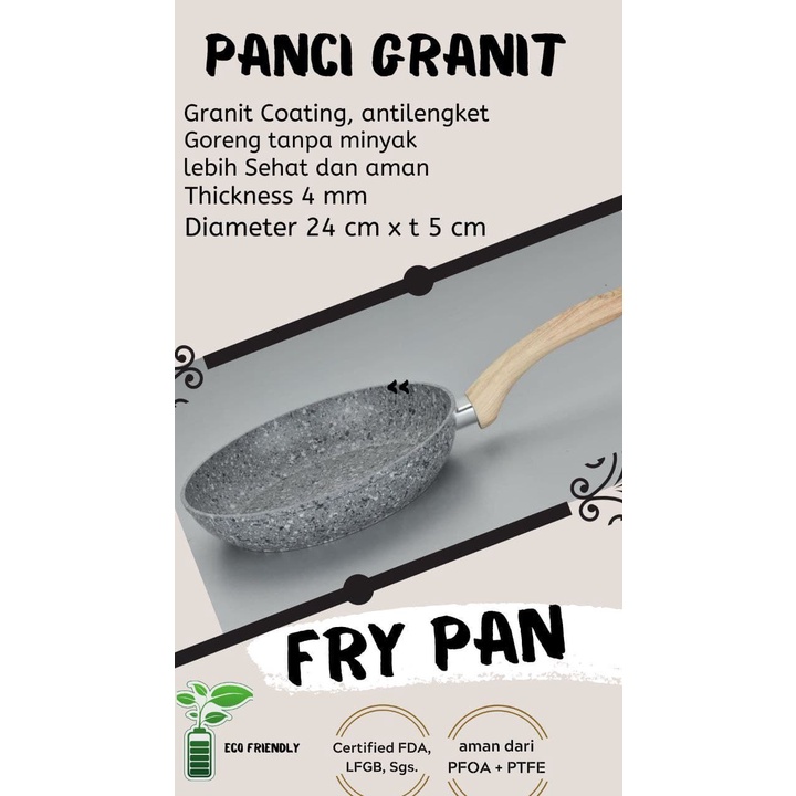 FRY PAN GOLDEN LABEL  Premium Cockware  24 CM X 5 CM