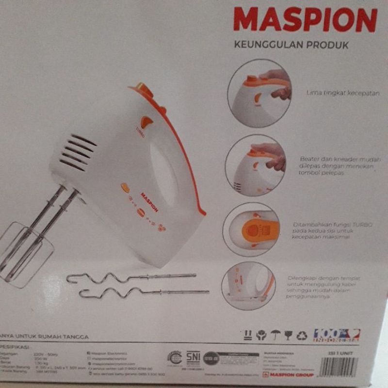 Hand Mixer MT 1193 Maspion Original