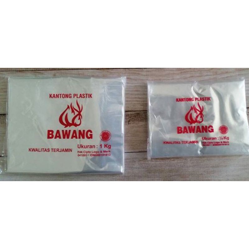 Plastik PP Bening Cap Bawang / Plastik Bening berbagai ukuran