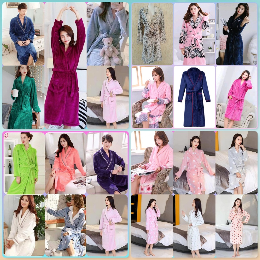 Kimono Handuk Import / Kimono Handuk Bulu Pria Wanita / Bathrobe Universal