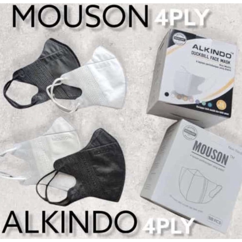 MASKER DUCKBILL 3PLY EARLOOP EMBOSS MOUSON ISI 50PC / DUCKBILL MOUSON BOX / MASKER DUCKBILL LEMBUT